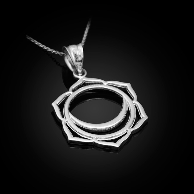 Sterling Silver Svadhishthana Chakra Yoga Pendant Necklace