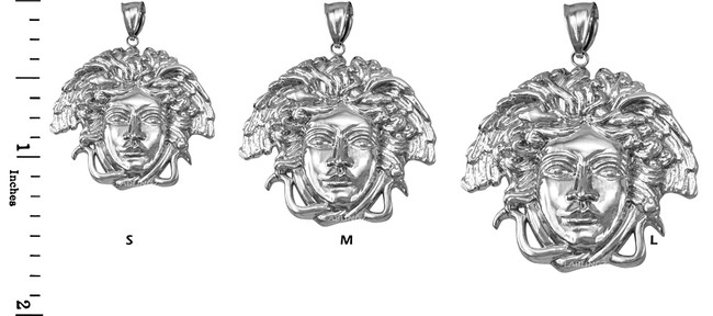 Sterling Silver Medusa Pendant (S/M/L)