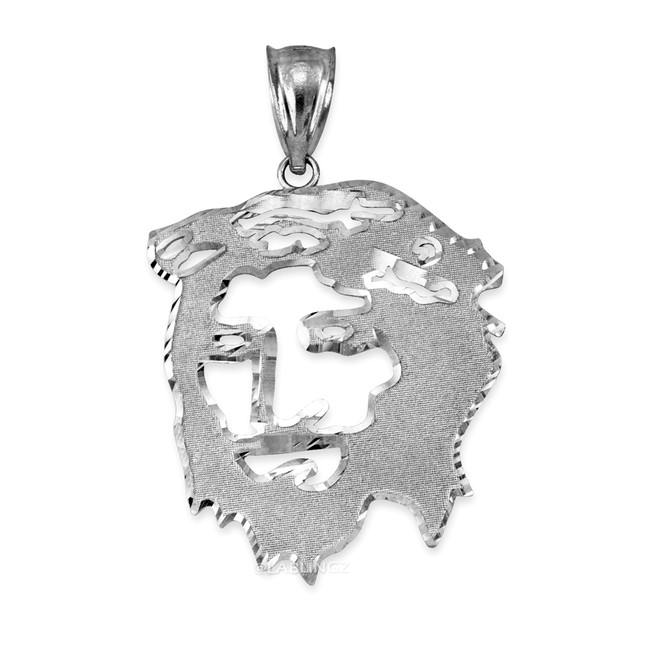 Sterling Silver Jesus Face DC Pendant (S/L)