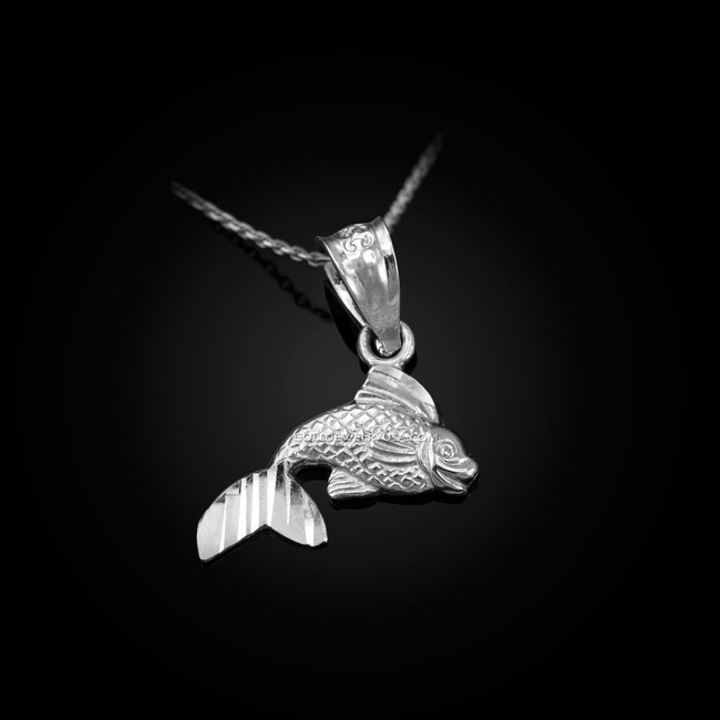 Sterling Silver Tiny Goldfish DC Charm Necklace