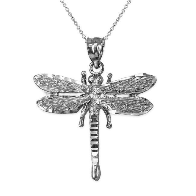 Sterling Silver Dragonfly DC Pendant Necklace