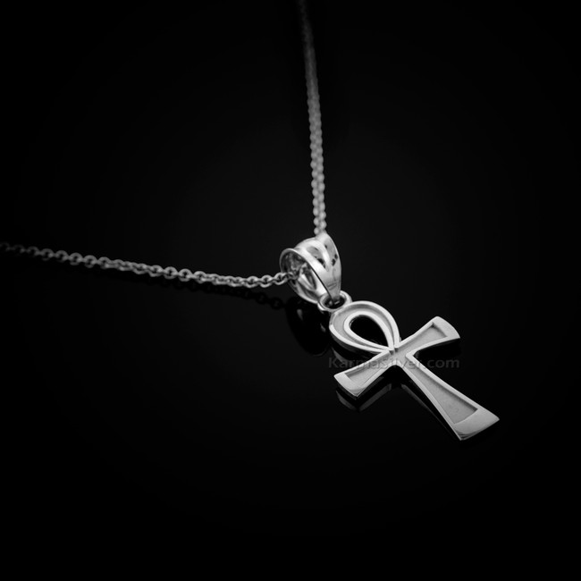 Sterling Silver Ankh Charm Necklace