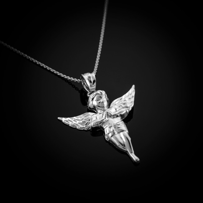 Sterling Silver Angel Pendant Necklace