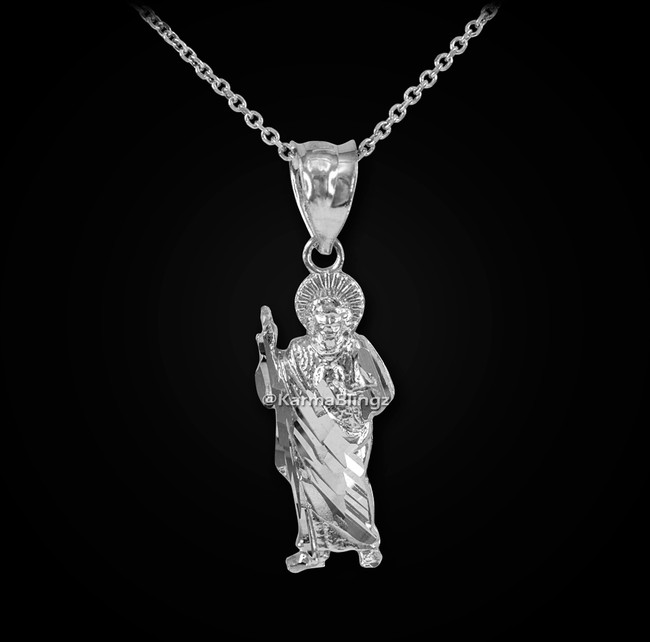 Sterling Silver Saint Jude DC Charm Necklace