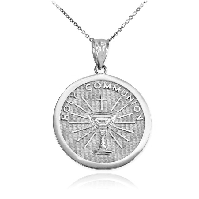 Sterling Silver Holy Communion Pendant Necklace