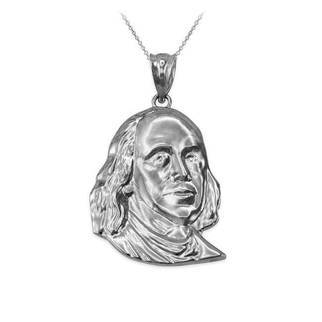 Sterling Silver Benjamin Franklin Pendant Necklace