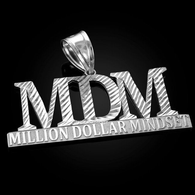 MDM Million Dollar Mindset Sterling Silver DC Pendant