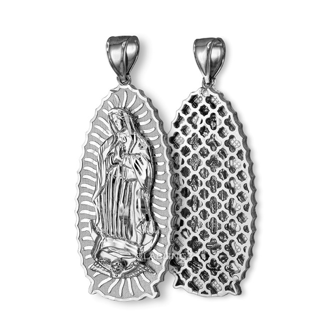 Sterling Silver Virgin Mary Pendant Necklace