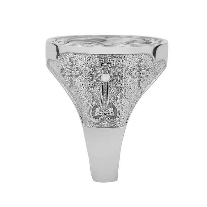 Sterling Silver Armenian Eternity Statement Ring