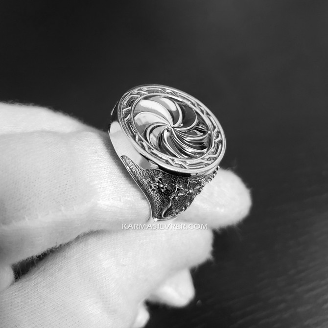 Sterling Silver Armenian Eternity Statement Ring
