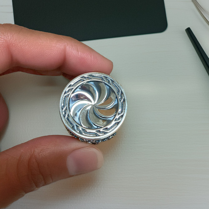 Sterling Silver Armenian Eternity Statement Ring