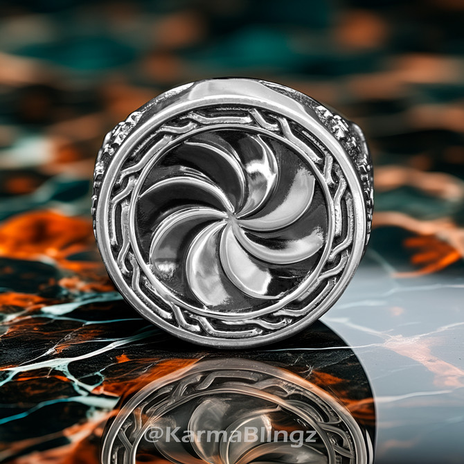 Sterling Silver Armenian Eternity Statement Ring