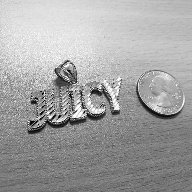 Sterling Silver JUICY Hip-Hop DC Pendant