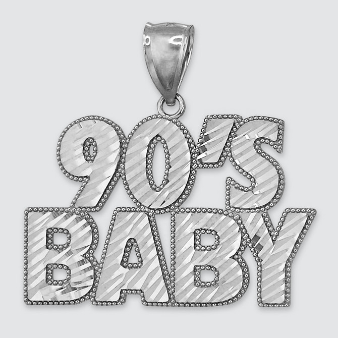 Sterling Silver 90's Baby DC Pendant