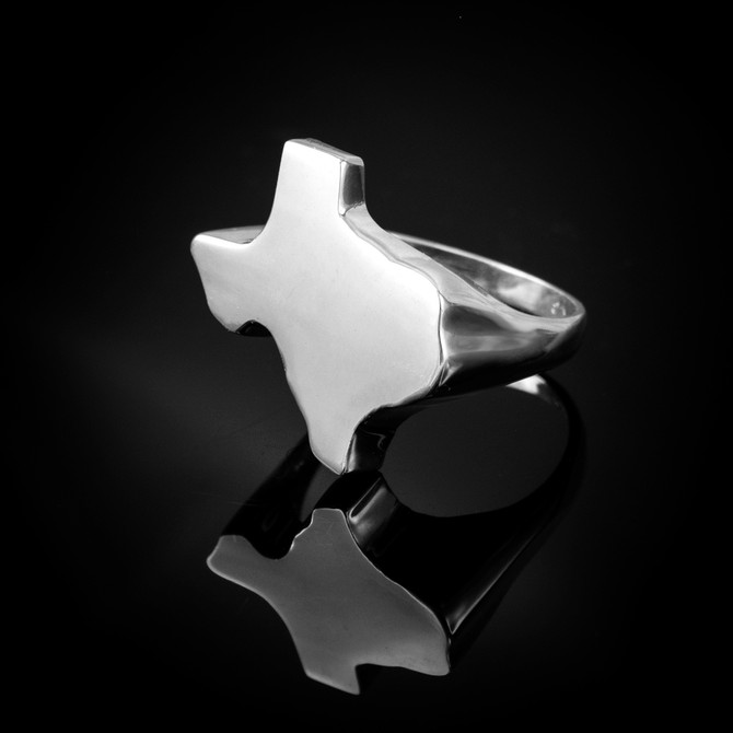 Polished Sterling Silver Texas Ring