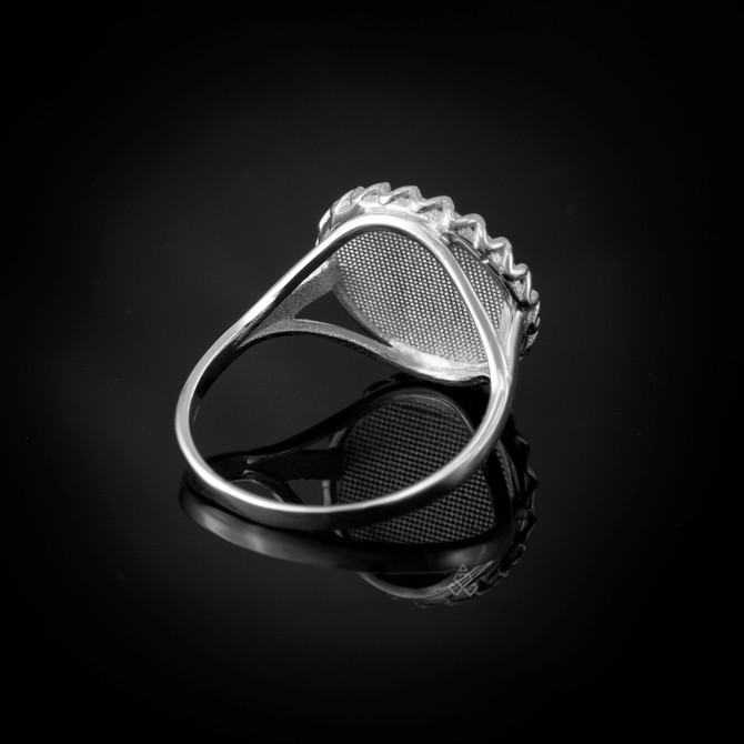 Sterling Silver Saint Michael Women's Ring