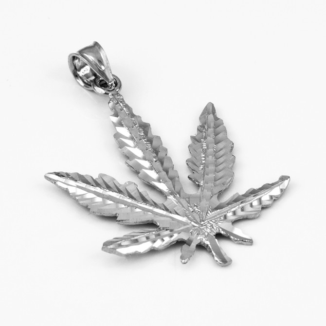 Sterling Silver Marijuana Weed DC Pendant