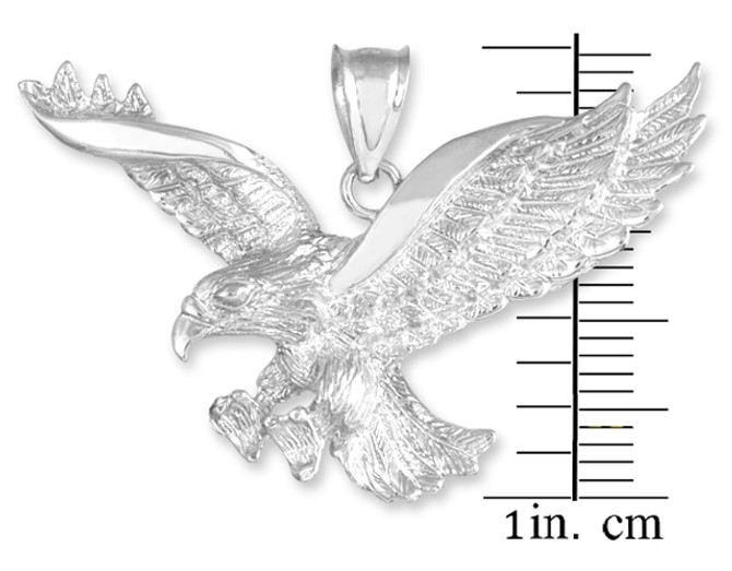 Sterling Silver Flying Eagle Pendant