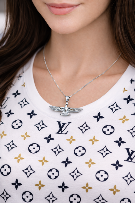 Sterling Silver Farvahar Womens Pendant Necklace