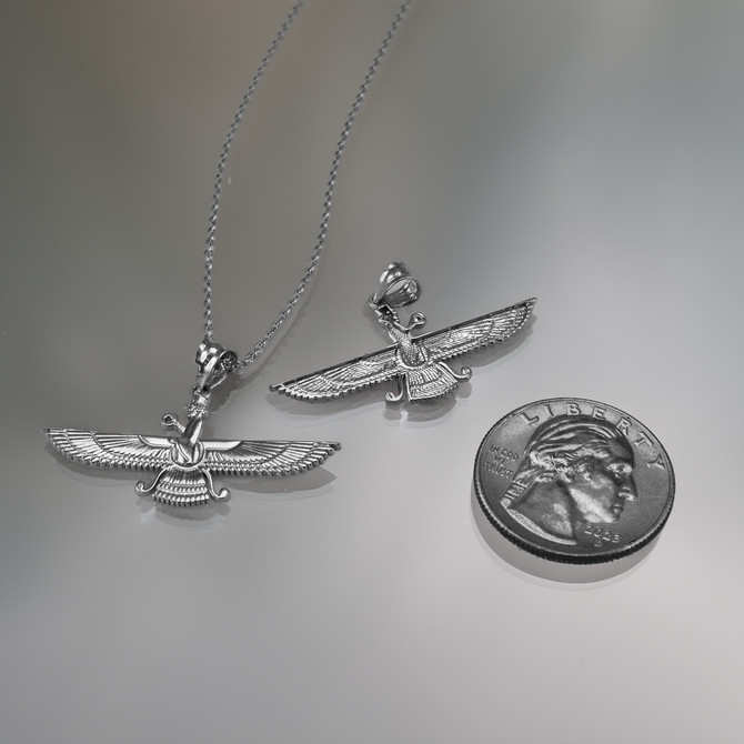 Sterling Silver Farvahar Womens Pendant Necklace