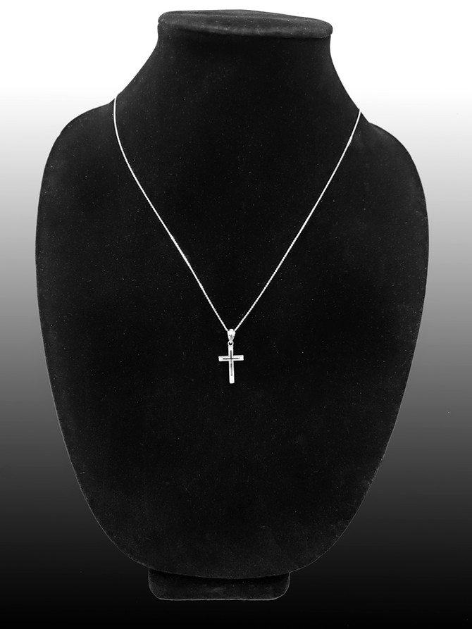 Sterling Silver Inner Cross Charm Necklace