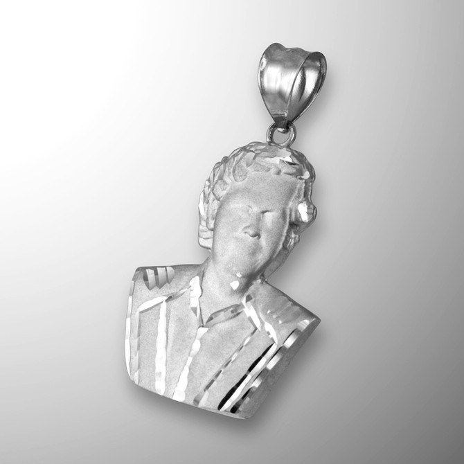 Sterling Silver El Patron Pablo Escobar Satin DC Pendant