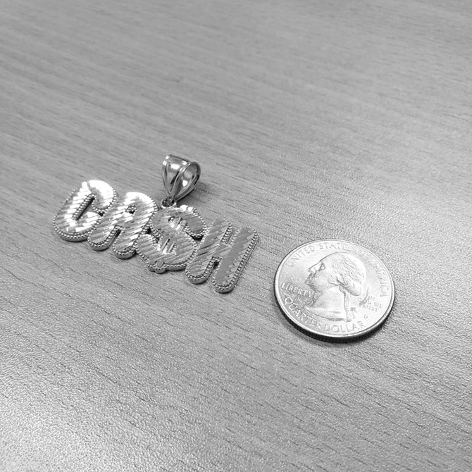Sterling Silver Cash Hip-Hop DC Pendant