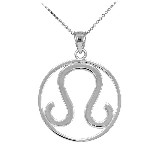 Silver Leo Zodiac Necklace.
Horoscope pendant.
