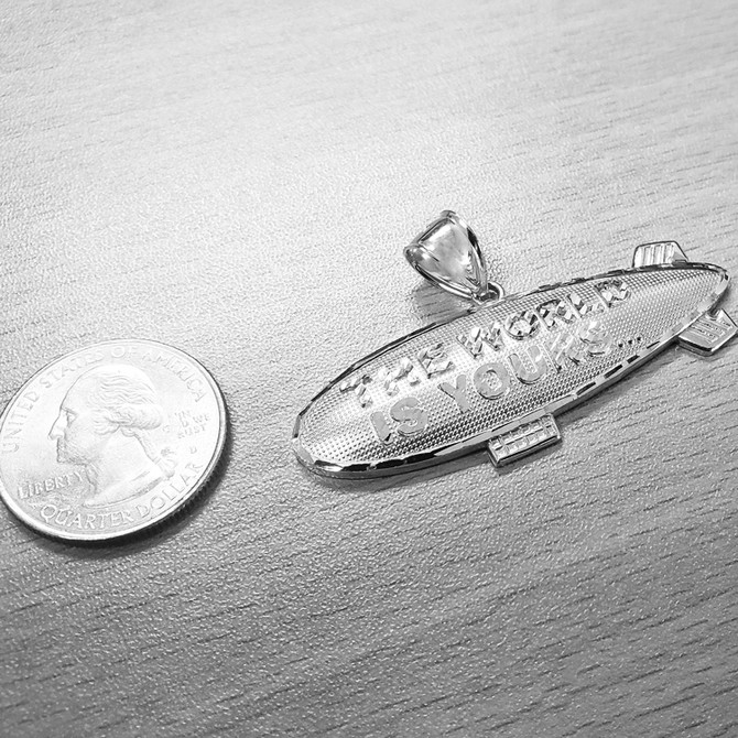 The World Is Yours Blimp Sterling Silver DC Hip-hop Pendant