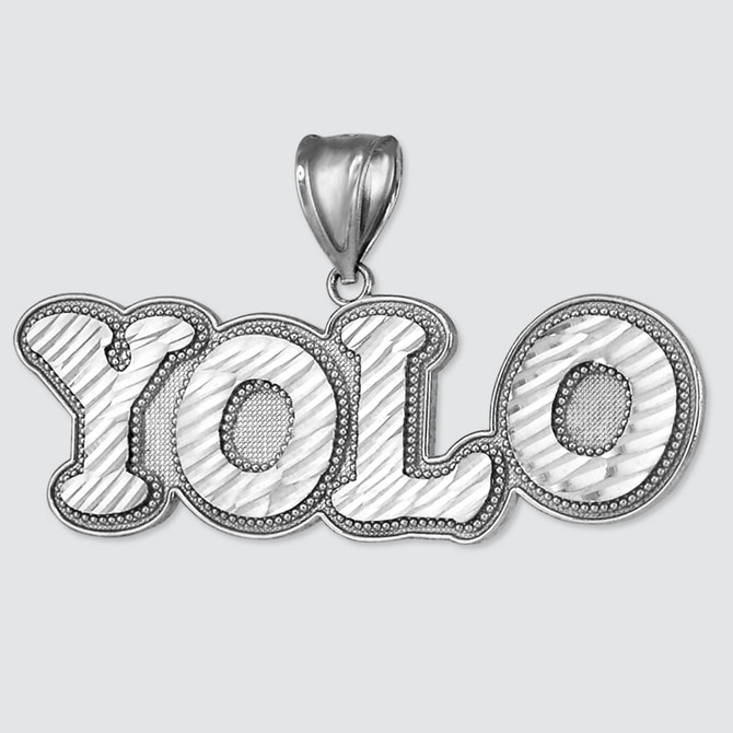 Sterling Silver YOLO You Only Live Once DC Hip-Hop Pendant