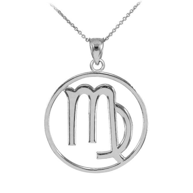 Silver Virgo Zodiac Necklace