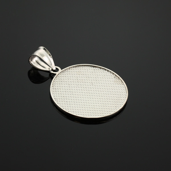 Sterling Silver US Marine Corps Coin Pendant Necklace