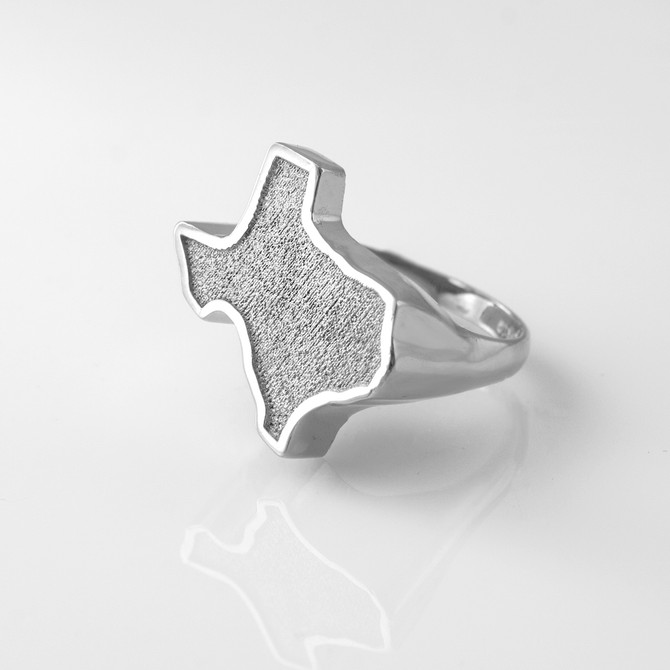 Solid Sterling Silver Texas Ring