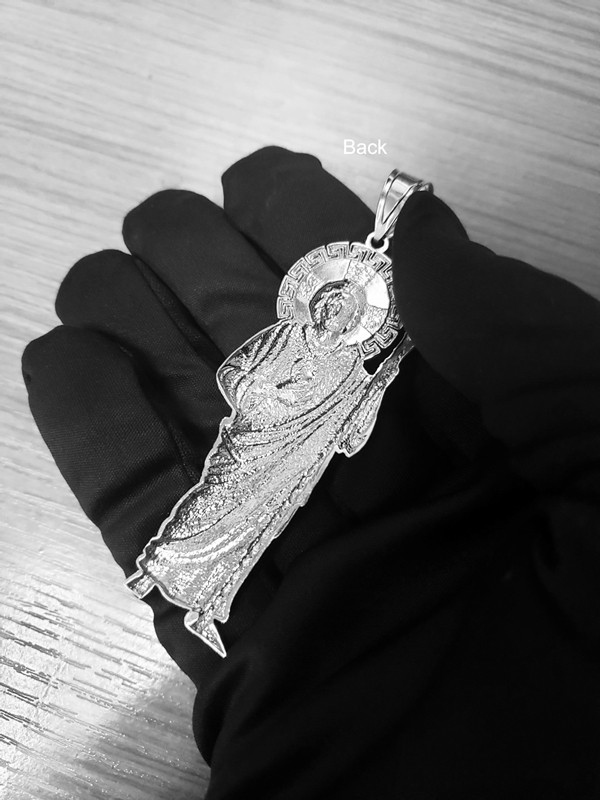 Sterling Silver Saint Jude Large DC Pendant
