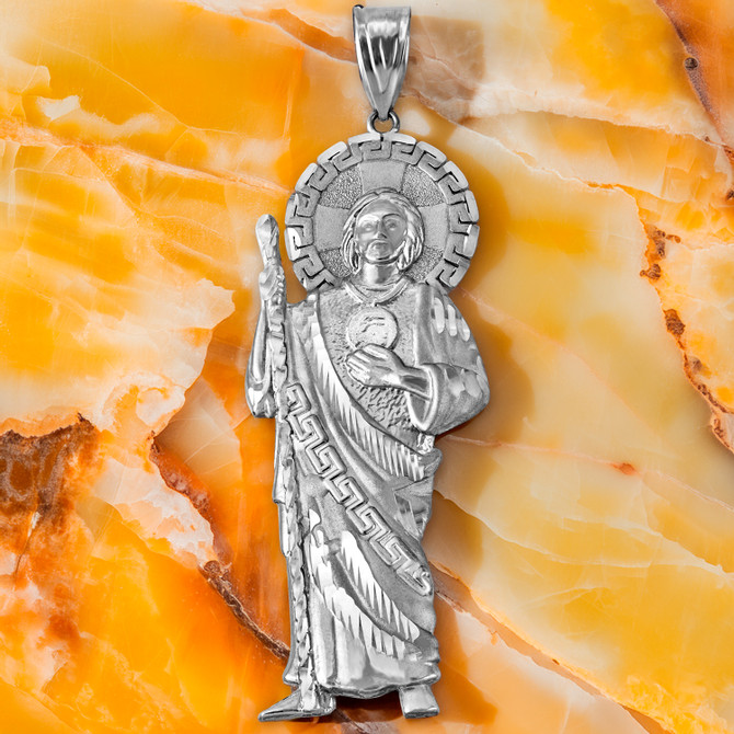 Sterling Silver Saint Jude Large DC Pendant
