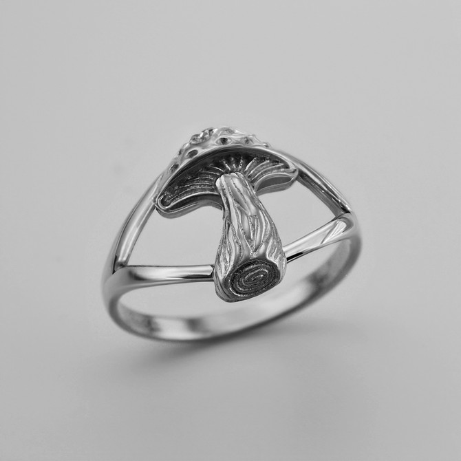 Sterling Mushroom Ring for Women