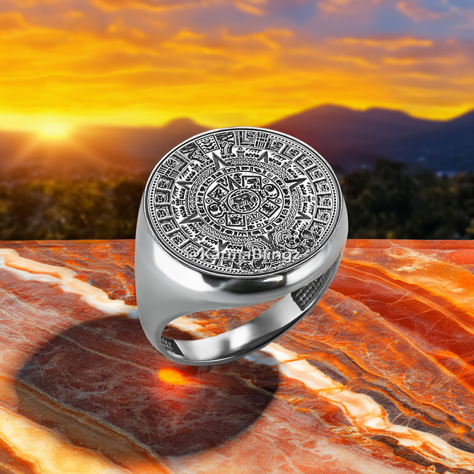 sterling silver Aztec ring