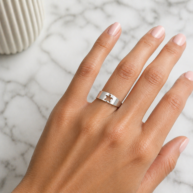 Sterling Silver Sea Turtle Ring Band For Women