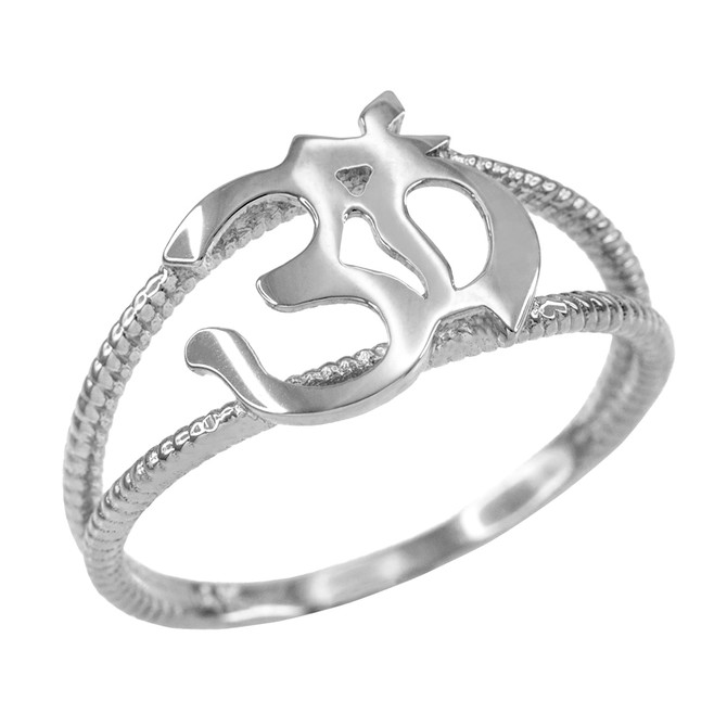 Sterling Silver Om ring