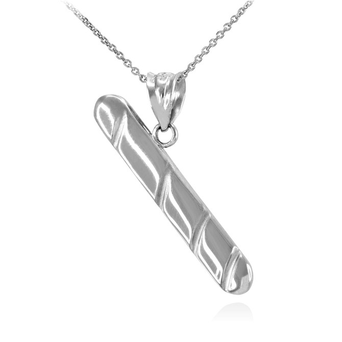 Silver cigar necklace