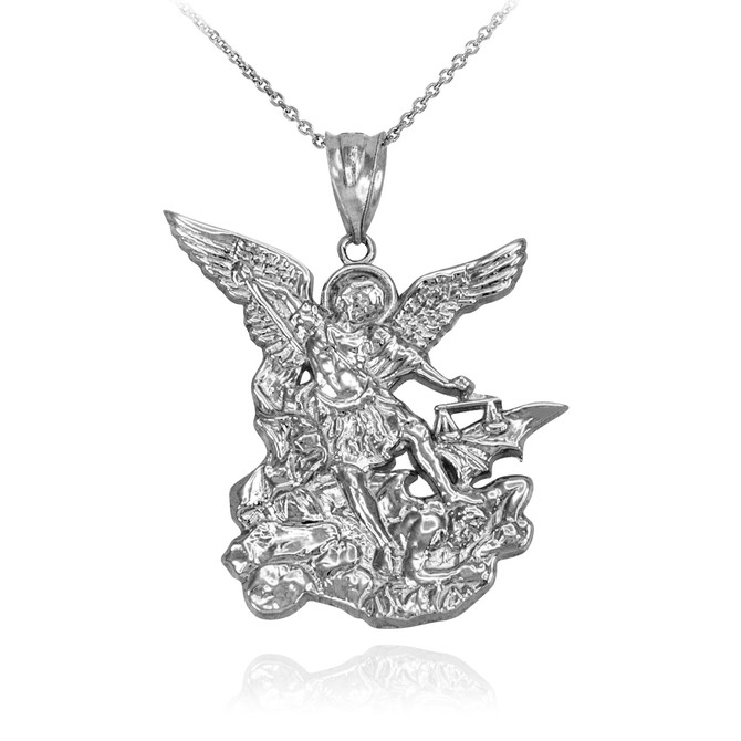 Silver St. Michael Necklace