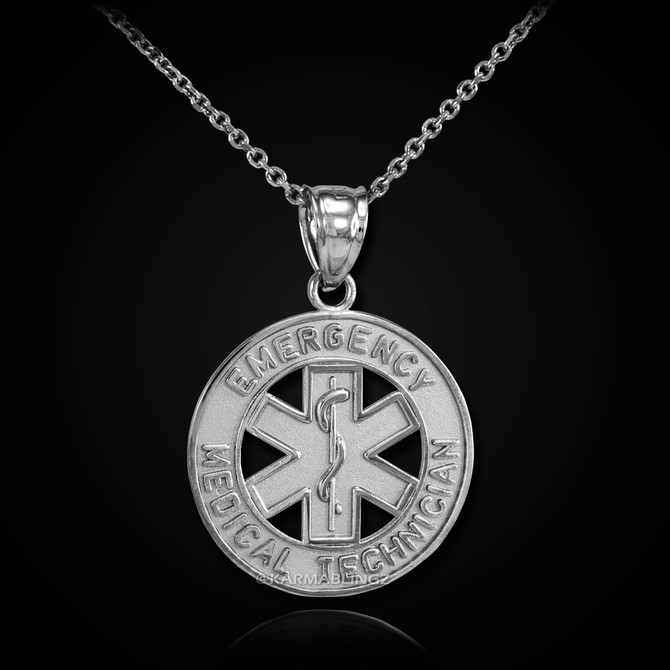Sterling Silver EMT (Emergency Medical Transportation) Pendant Necklace