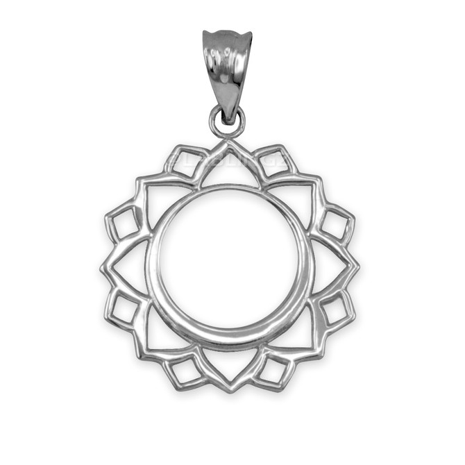 Sterling Silver Vishuddha Chakra Yoga Pendant Necklace