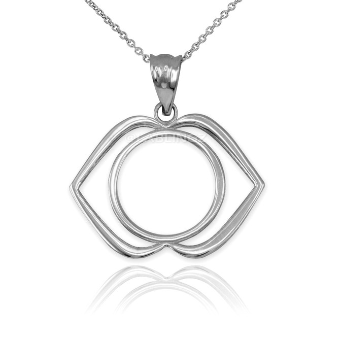 Sterling Silver Ajna Chakra Yoga Pendant Necklace