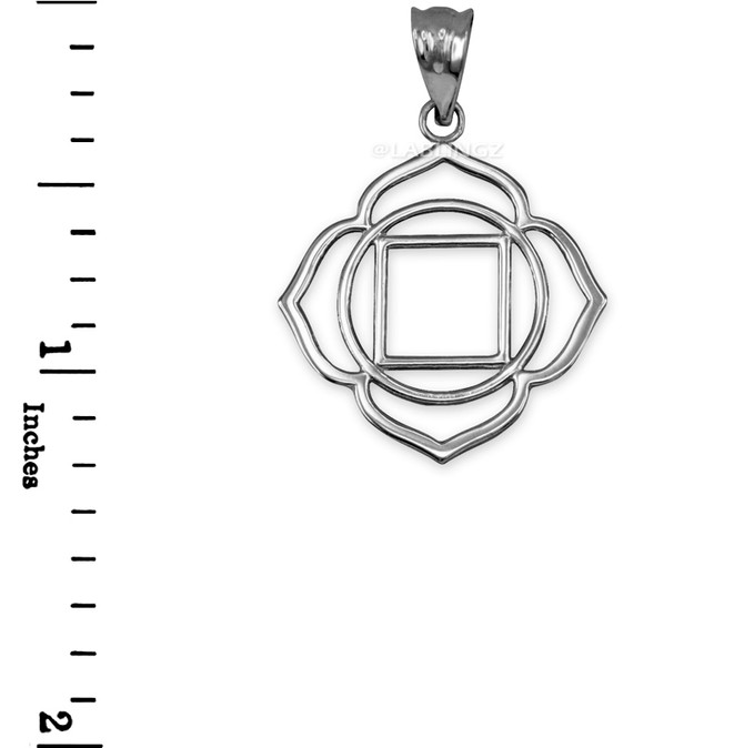 Sterling Silver Muladhara Chakra Yoga Pendant Necklace