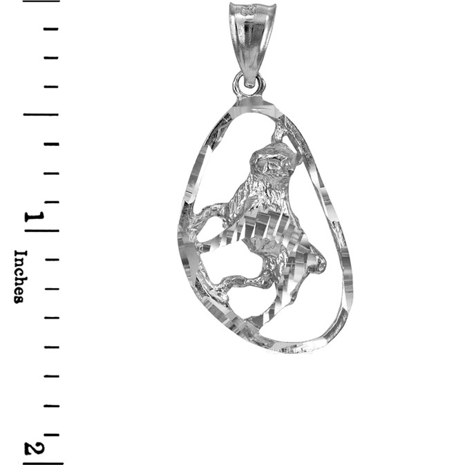 Sterling Silver Taurus Zodiac Sign DC Pendant Necklace