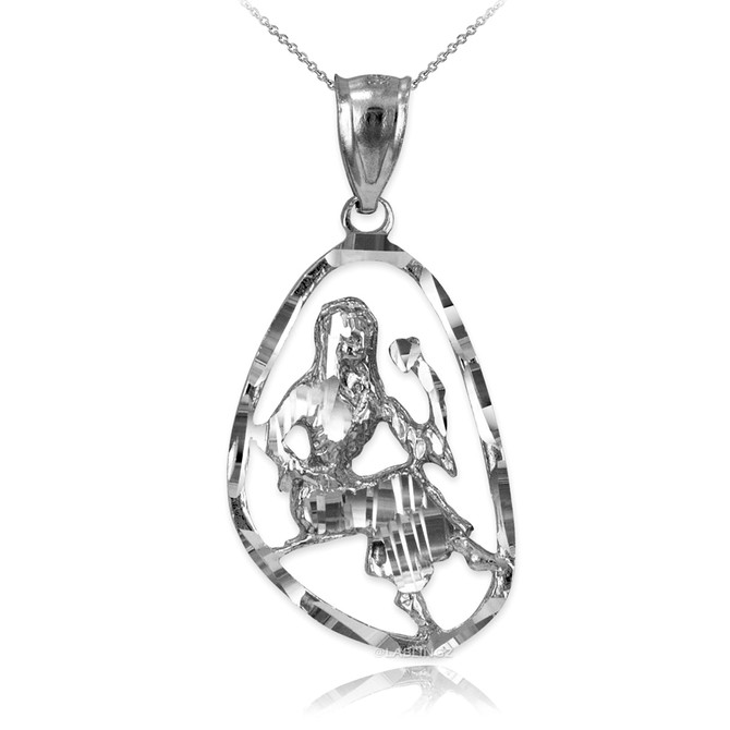 Sterling Silver Virgo Zodiac Sign DC Pendant Necklace