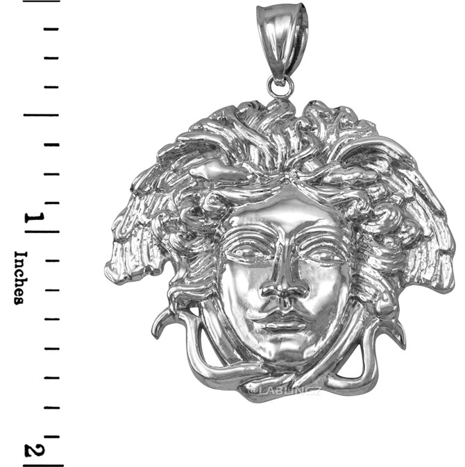 Sterling Silver Medusa Pendant (S/M/L)