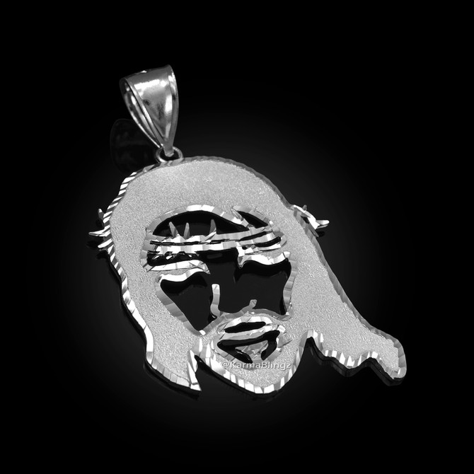 Sterling Silver Jesus Face DC Pendant (S/M/L)