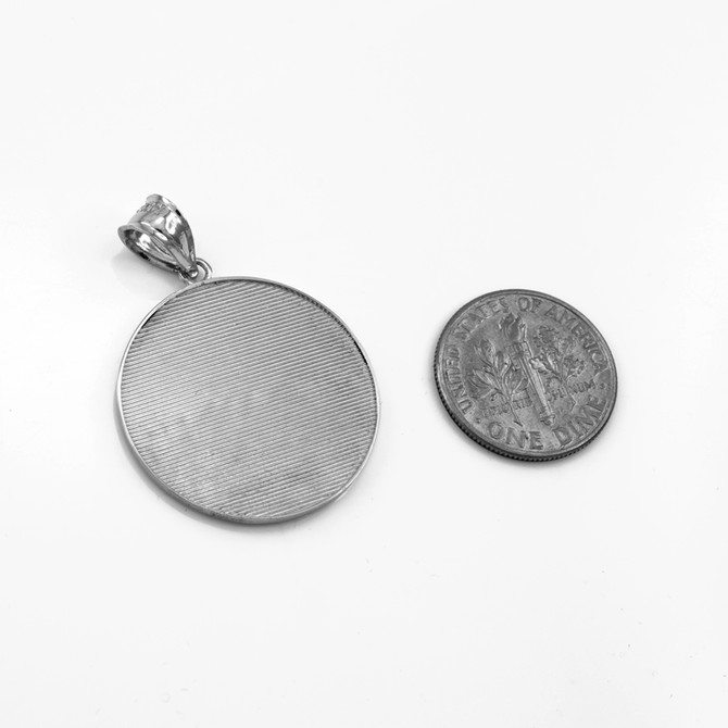 Sterling Silver Last Supper Medallion Pendant Necklace